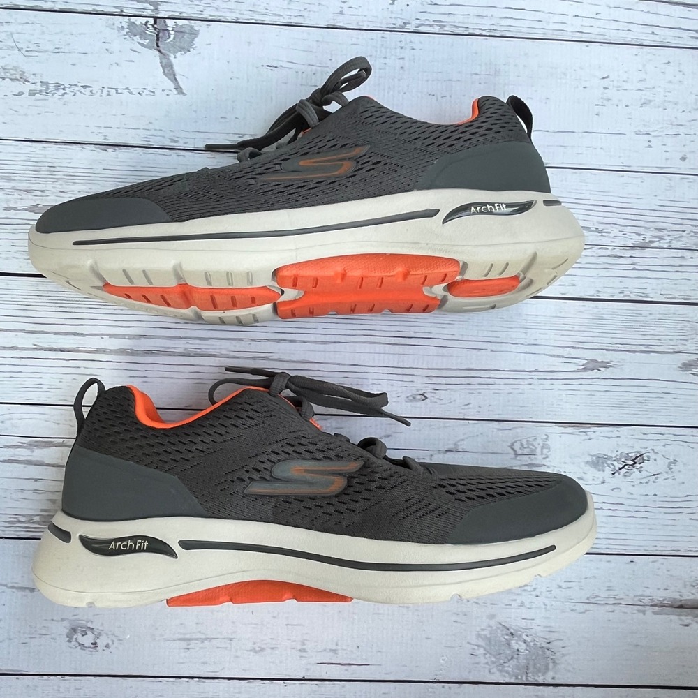 Skechers GOwalk Arch Fit Mens Gray Walking Performance Fitness Shoes Size 8.5